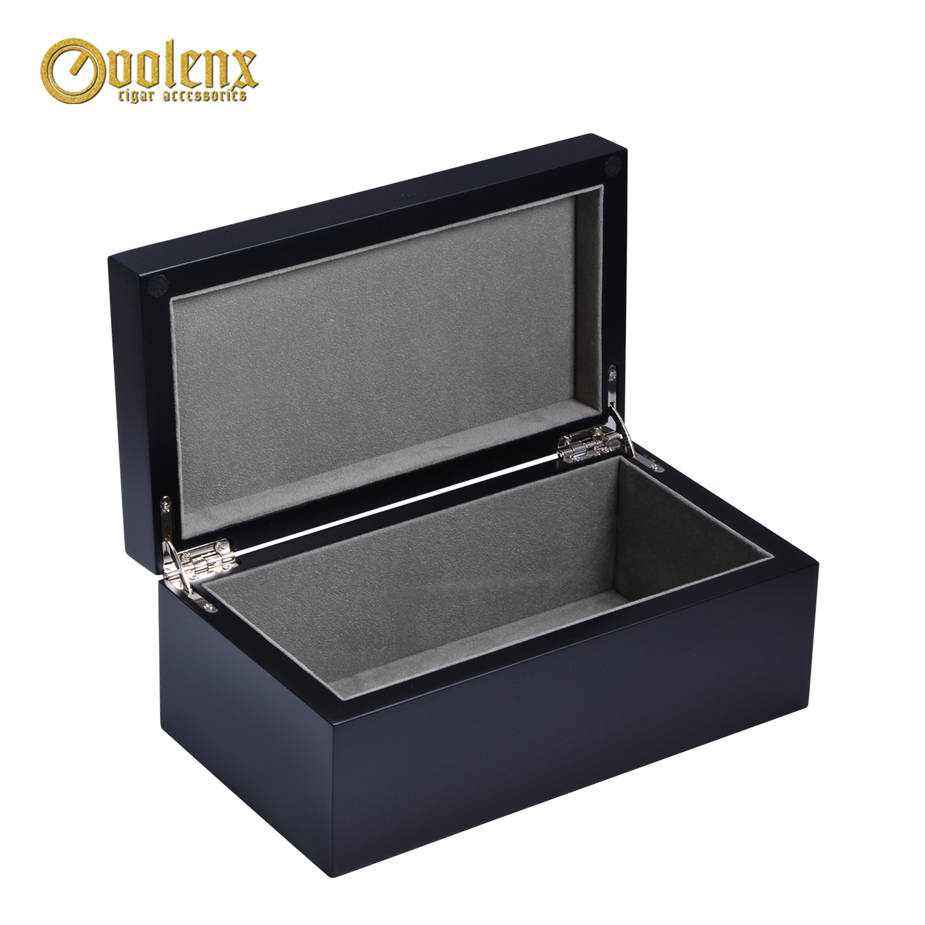 Wholesale Customized Black Small Wooden Jewelry Box