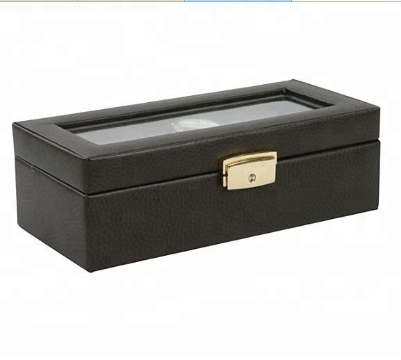 Custom Logo OEM Luxury 10 Slots Black Wooden Watch Box 4