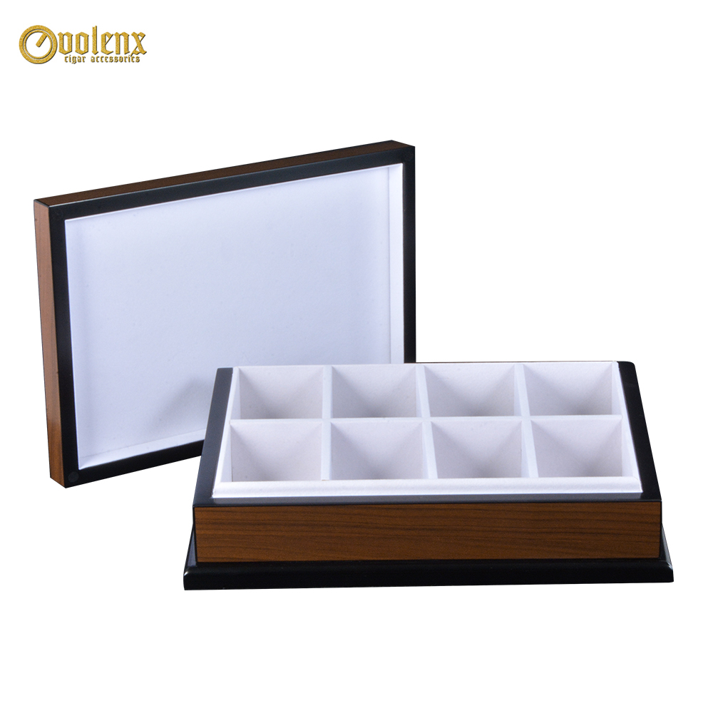 Hot Sale Custom Luxury Wooden Tea Box With  White Velvet 5