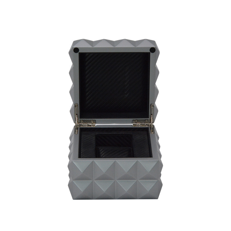 Wholesale Single Small Gray Wooden Watch Boxes 7