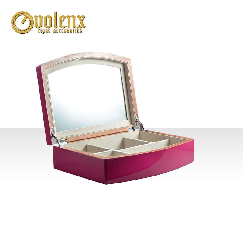 Wholesale Custom Logo Pink Wooden Jewelry Packaging Box 2