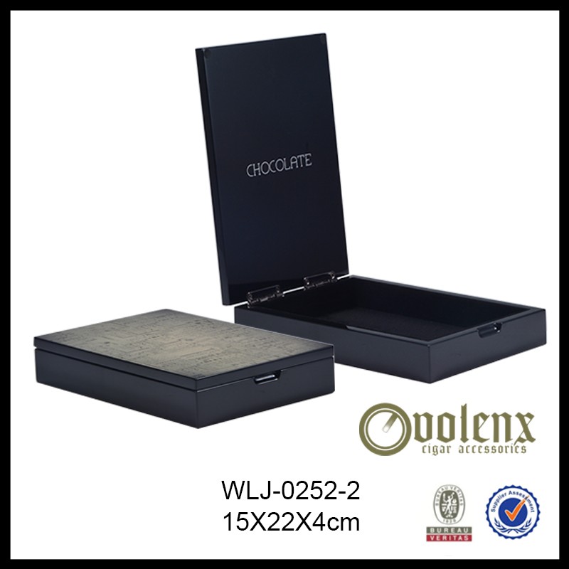 Wholesale Premium Wooden Black Chocolate Packaging Box 9