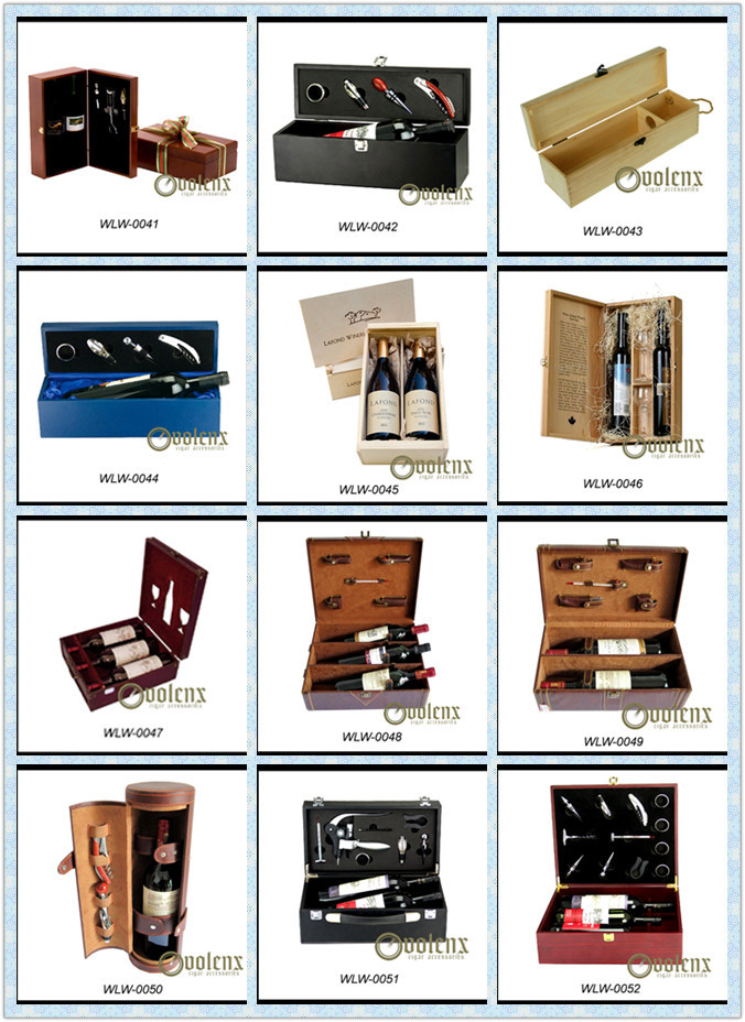 Luxury Wooden Wine Gift Box with Wine Tool Sets Drawer 13