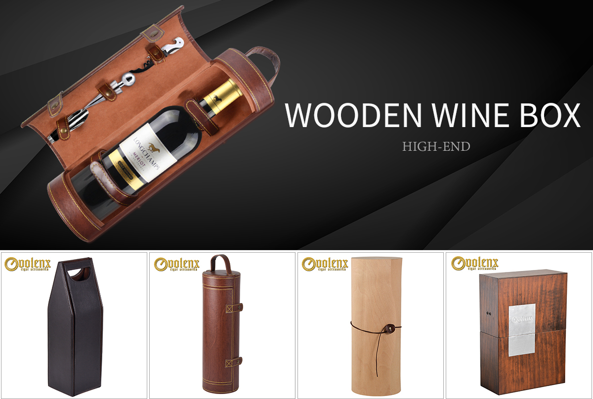 Custom Logo Premium Wooden Wine Gift Box With Accessories 11