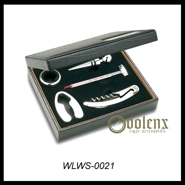 Custom Logo Premium Wooden Wine Gift Box With Accessories 3