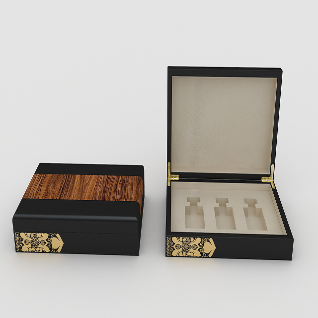 Custom Design Glass Top Wooden Luxury Perfume Display Box 11
