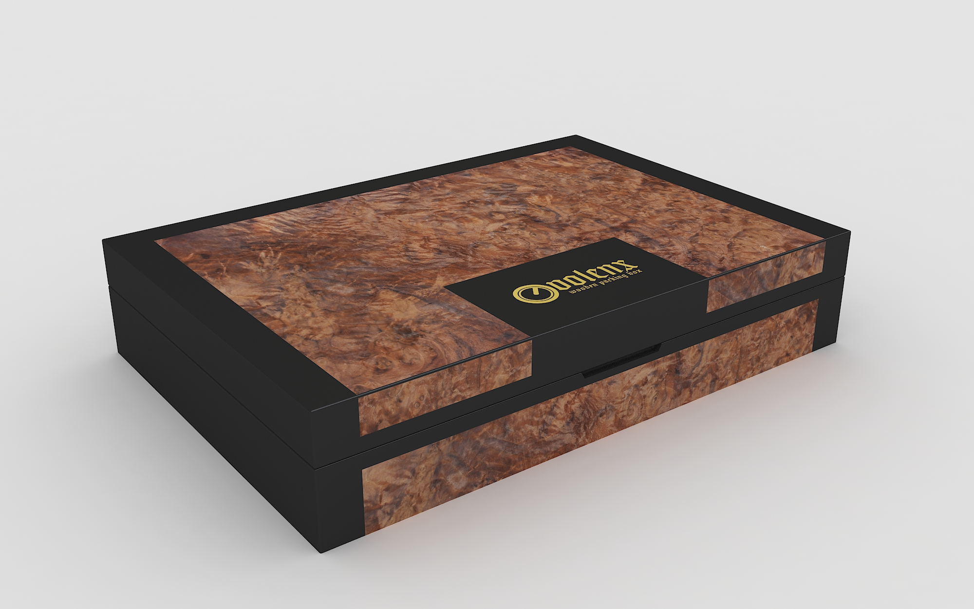 Custom Design Luxury Wooden Grain Paper Perfume Packaging Box