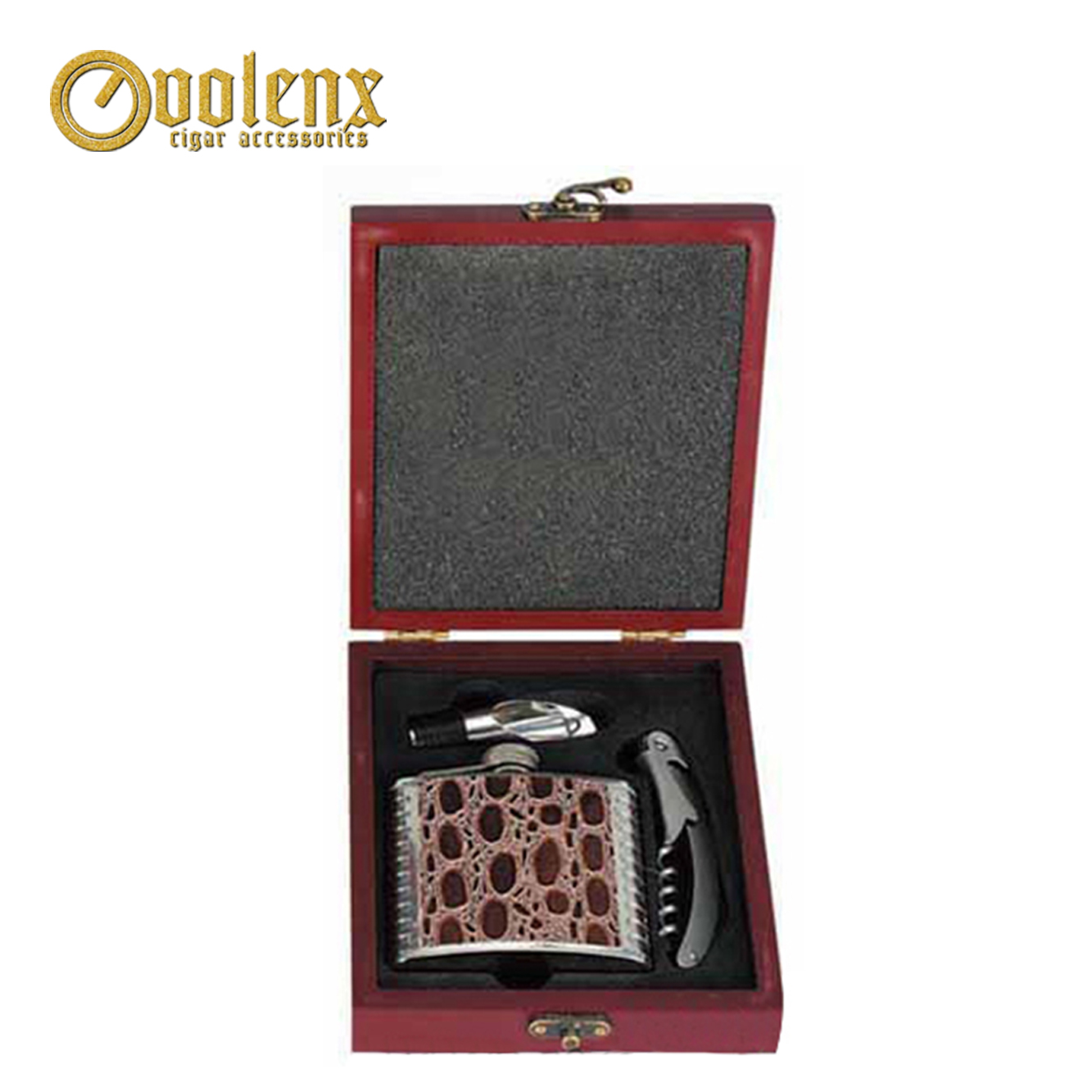 Promotional Corkscrew and Wine Stopper Set In Gift Packing Box on Wholesale