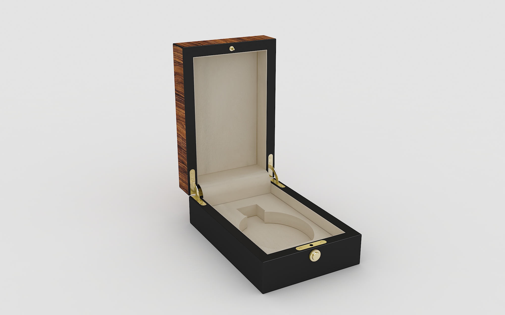 Custom Luxury Wooden Single Perfume Box With Lock 5