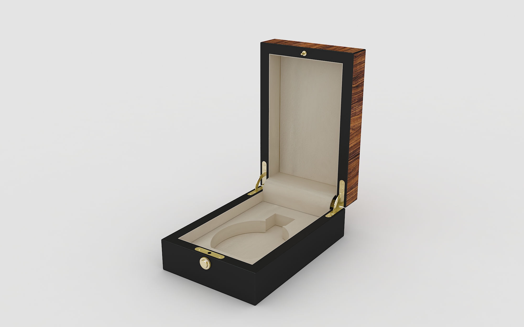 Custom Luxury Wooden Single Perfume Box With Lock 7