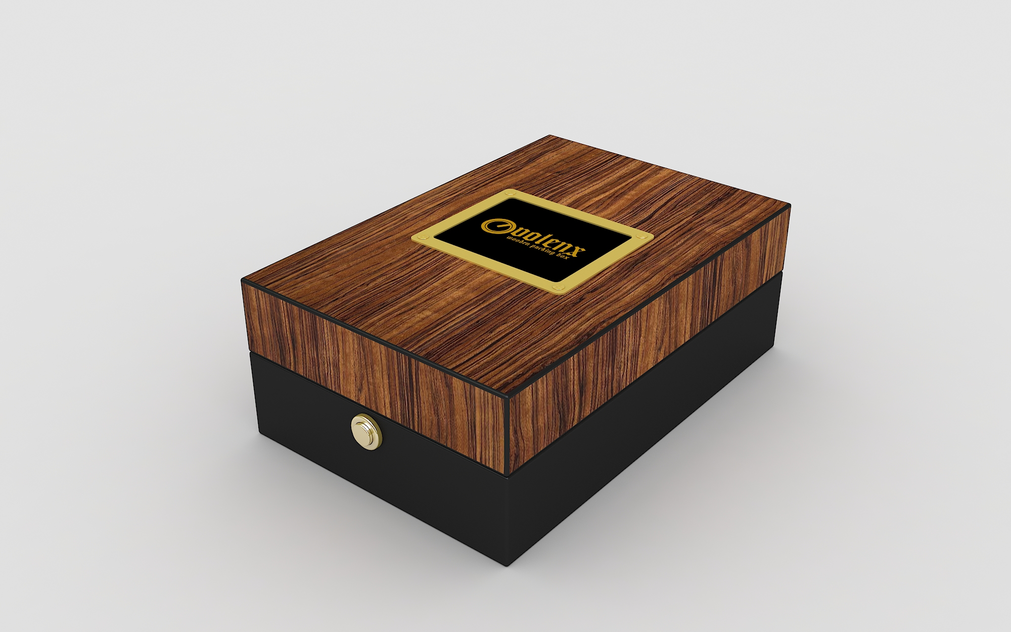 Custom Luxury Wooden Single Perfume Box With Lock