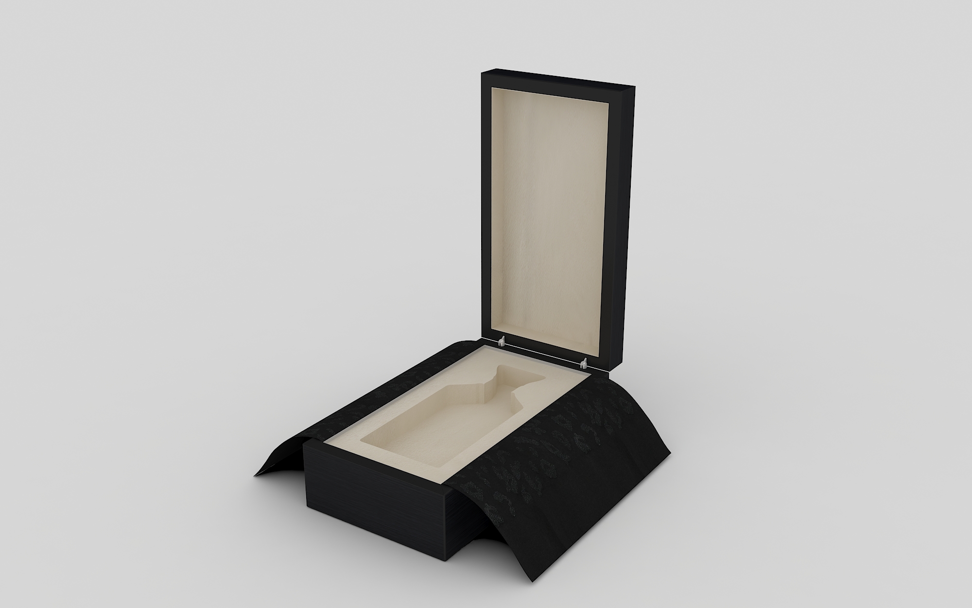 Custom Black Single Wooden Luxury Packaging Perfume Display Box 5