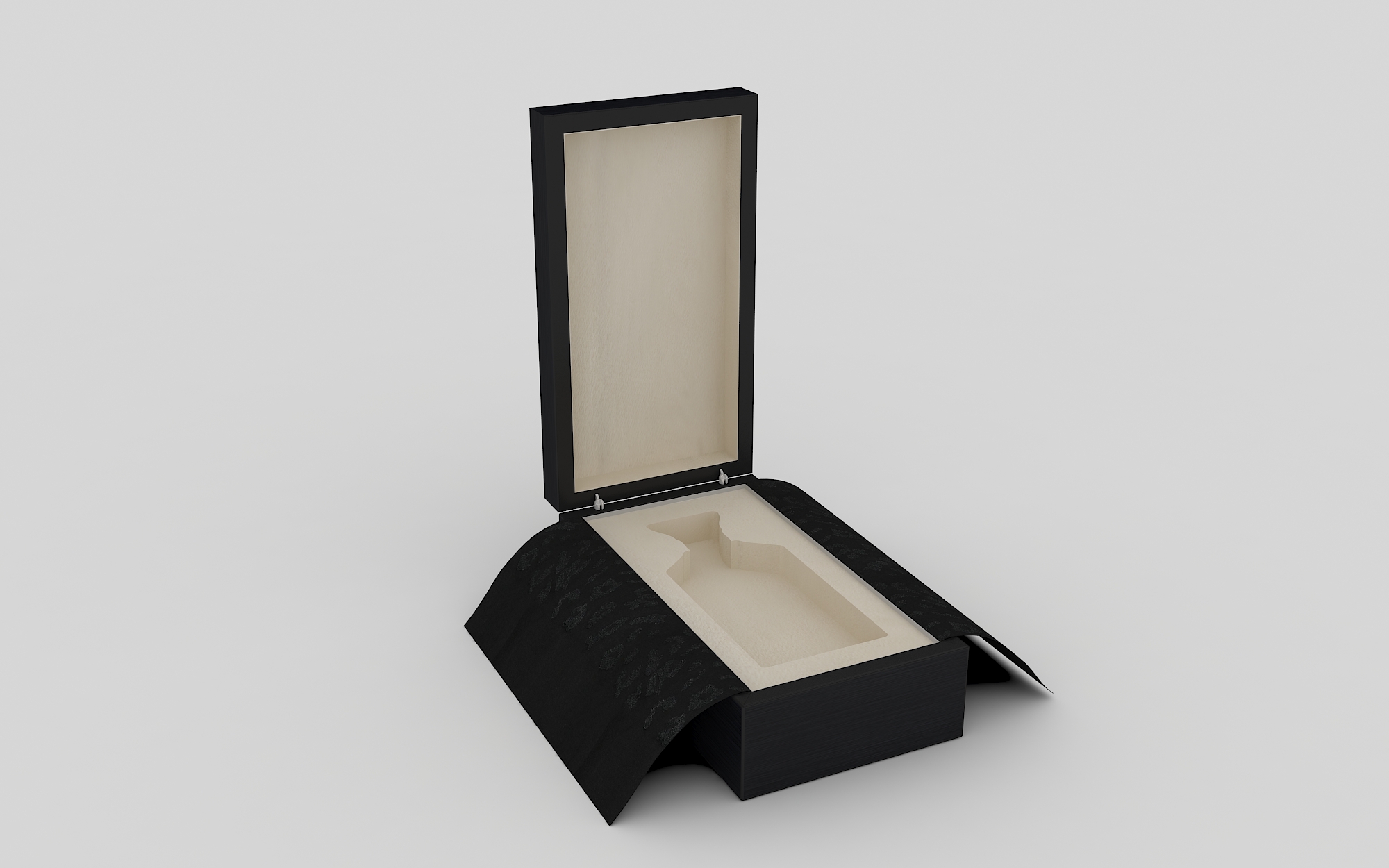 Custom Black Single Wooden Luxury Packaging Perfume Display Box 3