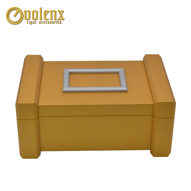Custom Yellow Luxury Wooden Perfume Packaging Box 5