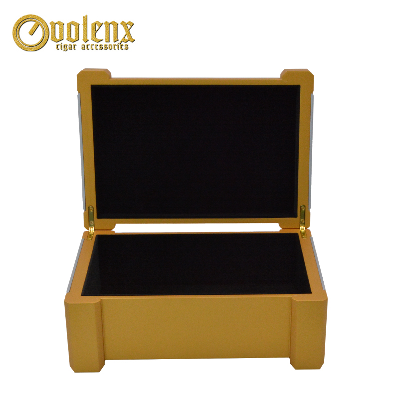 Custom Yellow Luxury Wooden Perfume Packaging Box