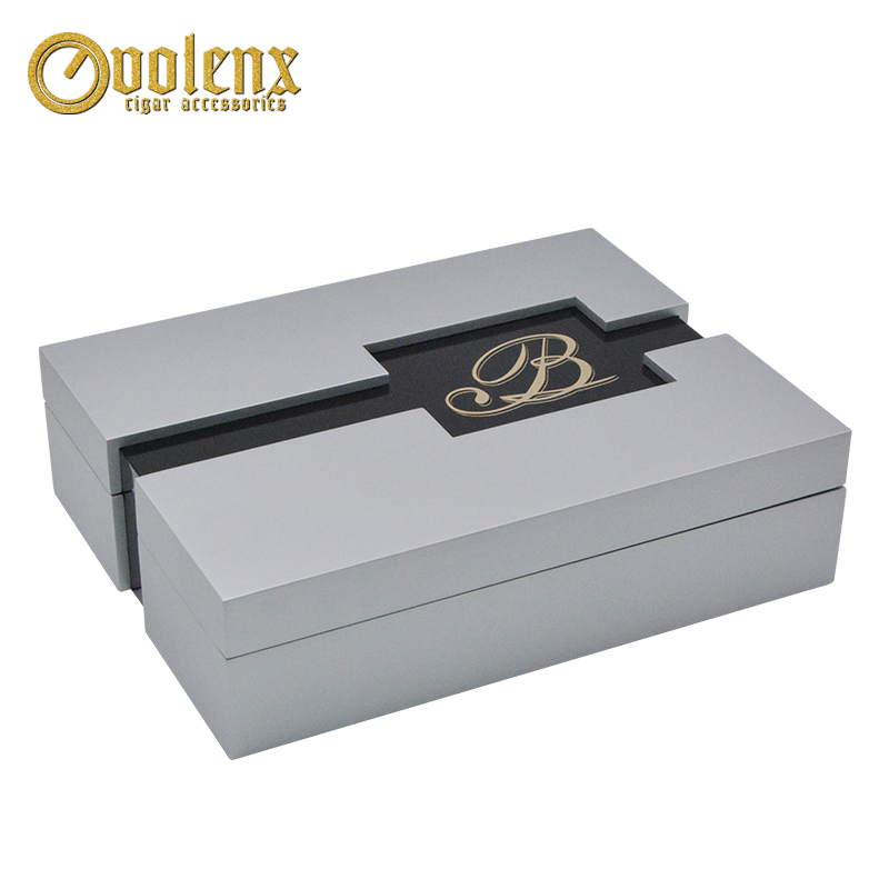 Hot Sale Wooden Grey Luxury Empty Perfume Gift Box Packaging 3