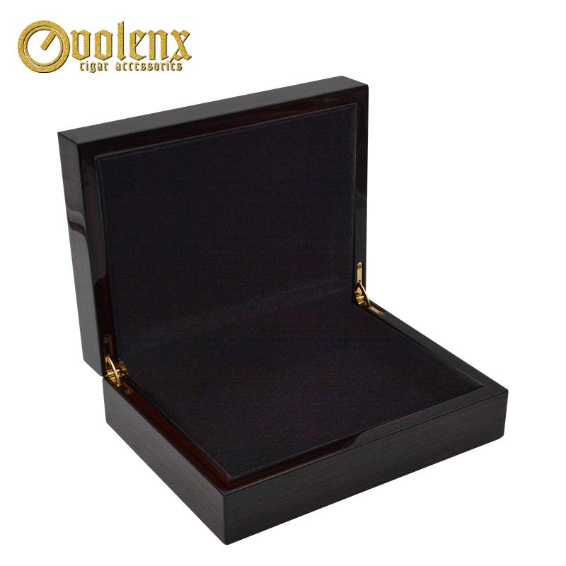 Custom Ebony Dark Wooden Empty Display Perfume Box Packaging 5