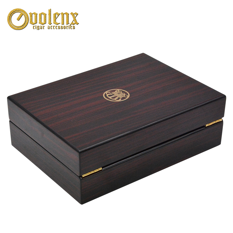 Custom Ebony Dark Wooden Empty Display Perfume Box Packaging 3