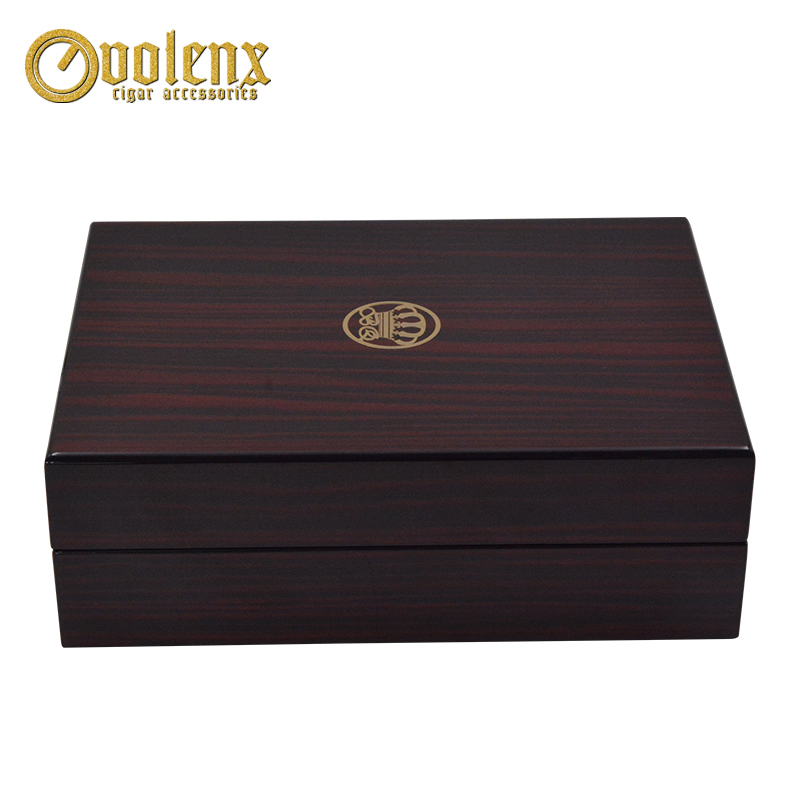 Custom Ebony Dark Wooden Empty Display Perfume Box Packaging