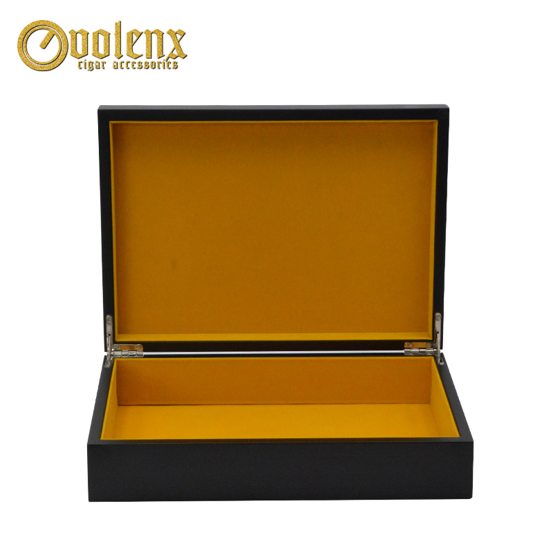 Custom Luxury Wooden Black Perfume Packaging Box
