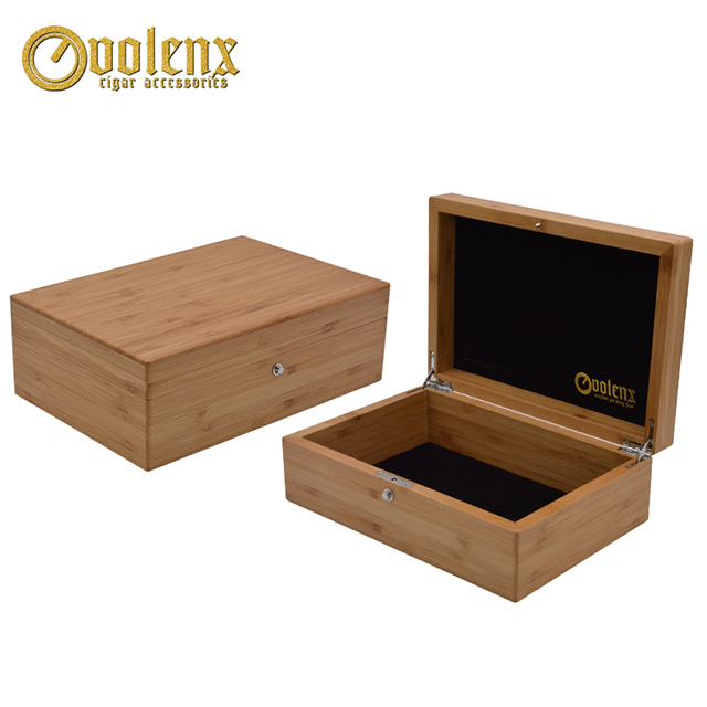 Cusrom Natural Wooden Empty Jewelry Packaging Box With Logo