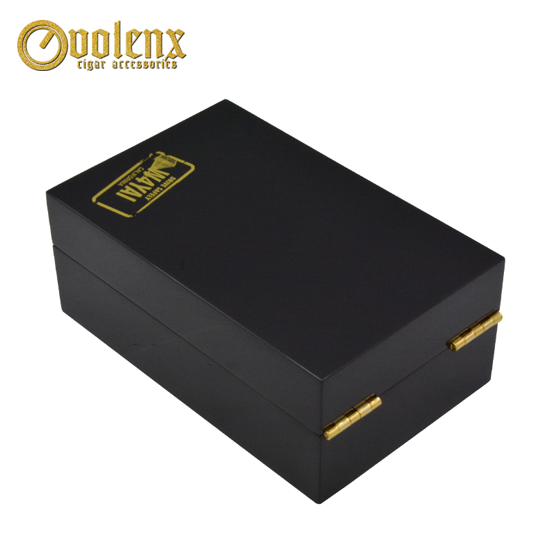 Custom Luxury Black Single Wooden Perfume Packaging Box 3