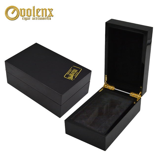 Custom Luxury Black Single Wooden Perfume Packaging Box