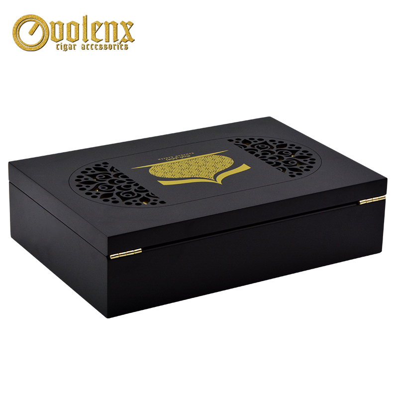 Custom Wooden Black Jewelry Packaging Box With Logo 3