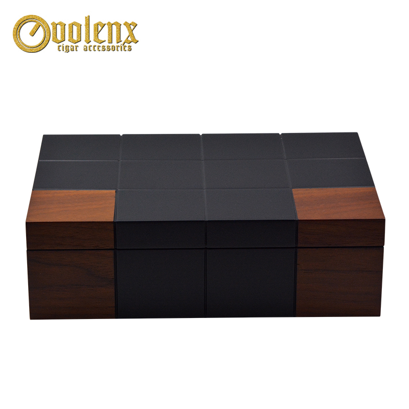 Wholesale Luxury Wooden Black Perfume Packaging Box