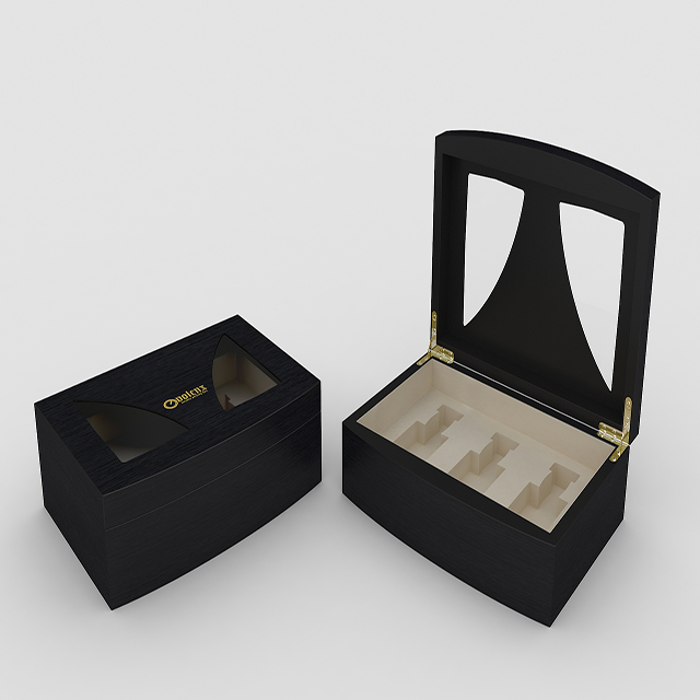 Hot selling Black Luxury Packaging Wooden Perfume Storage Box 15