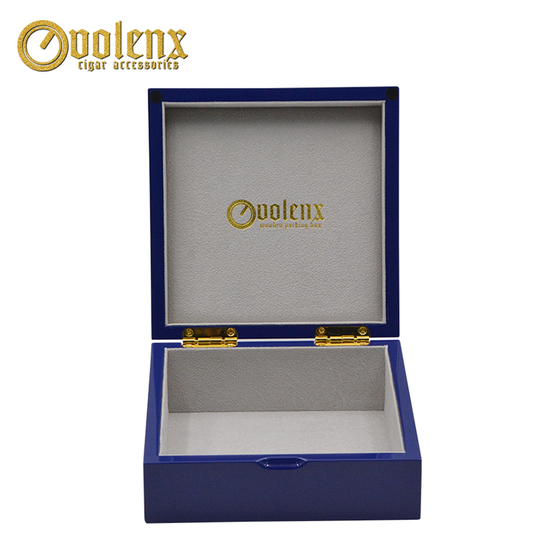 Hot Sale Wooden Blue Luxury Gift Perfume Packaging Box