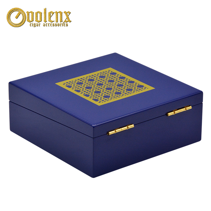Hot Sale Wooden Blue Luxury Gift Perfume Packaging Box 5