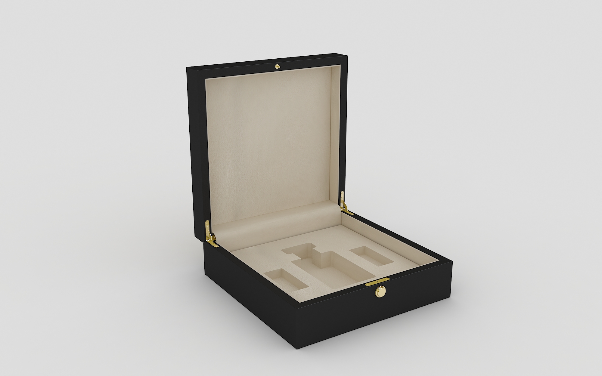 Black Custom Logo Wooden Luxury Perfume Storage Box 5