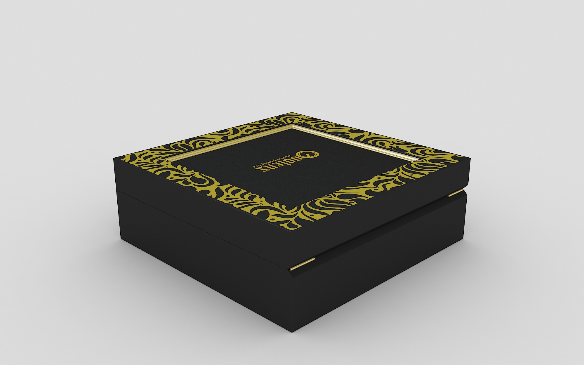 Black Custom Logo Wooden Luxury Perfume Storage Box 3
