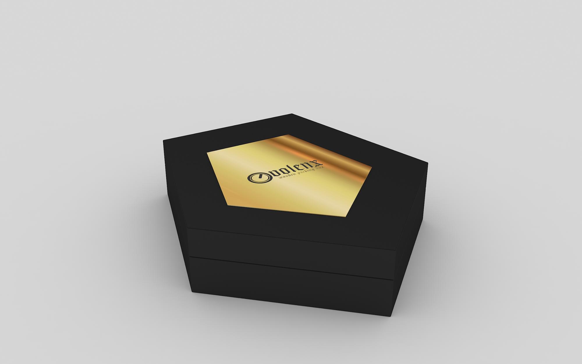 Custom Storage Unique Black Wooden Display Perfume Box Packaging 3