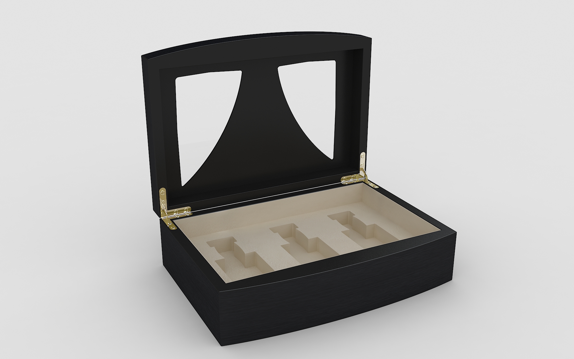Custom Wooden Luxury Black Perfume Display Box 5