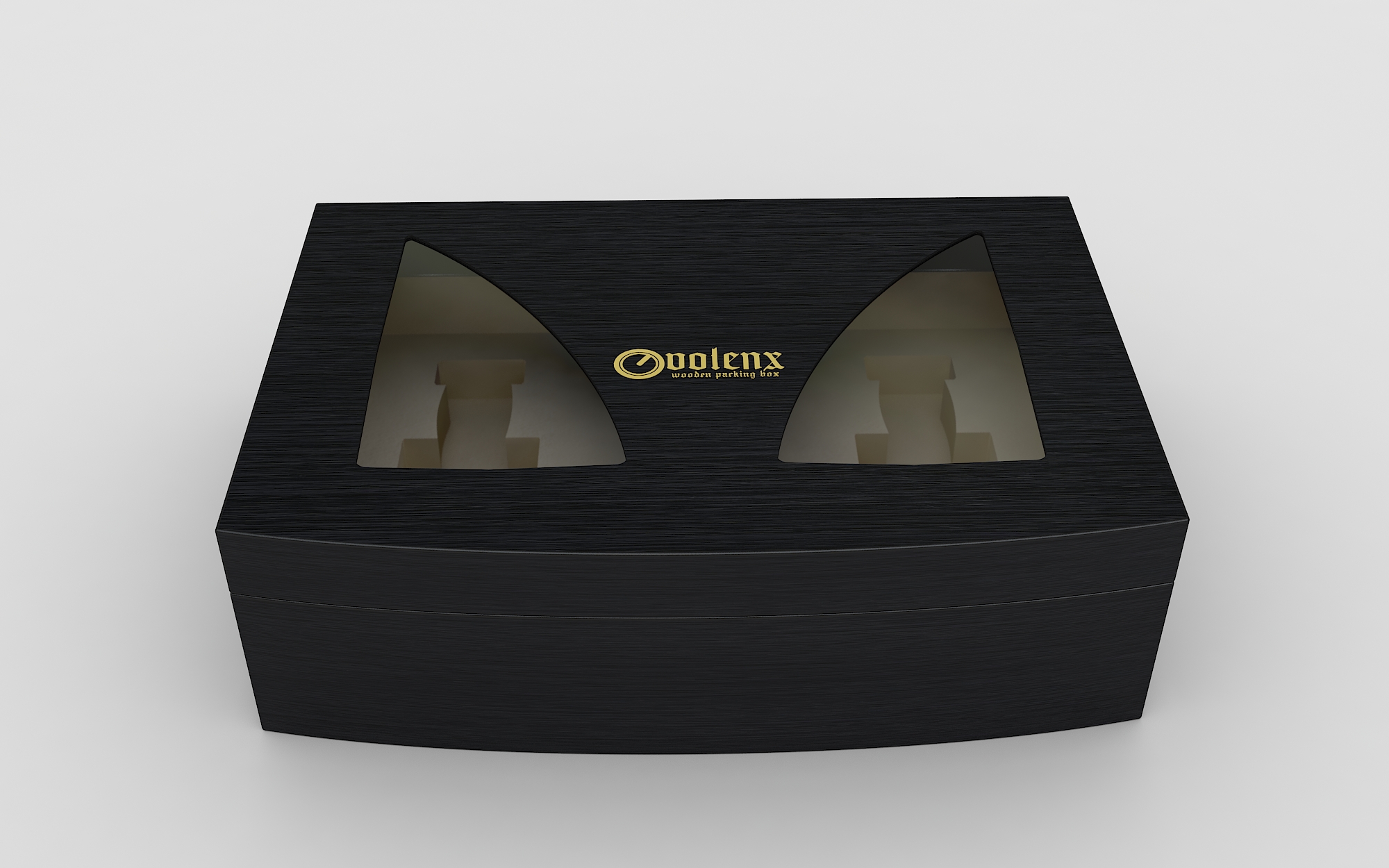 Custom Wooden Luxury Black Perfume Display Box