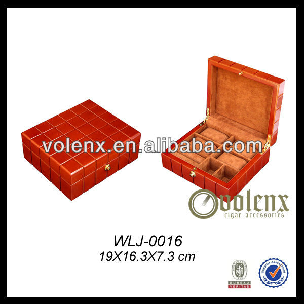 Hot sale Red Jewelry Box With Custom Logo Wooden Jewelry Boxes