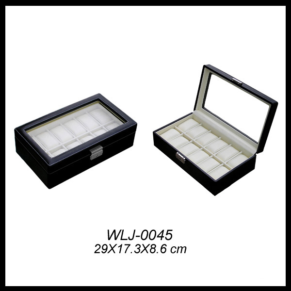 custom Luxury table perspex jewelry box with lock