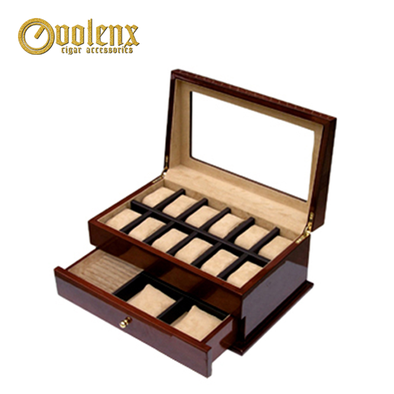 High quality customized luxury wooden watch packaging box