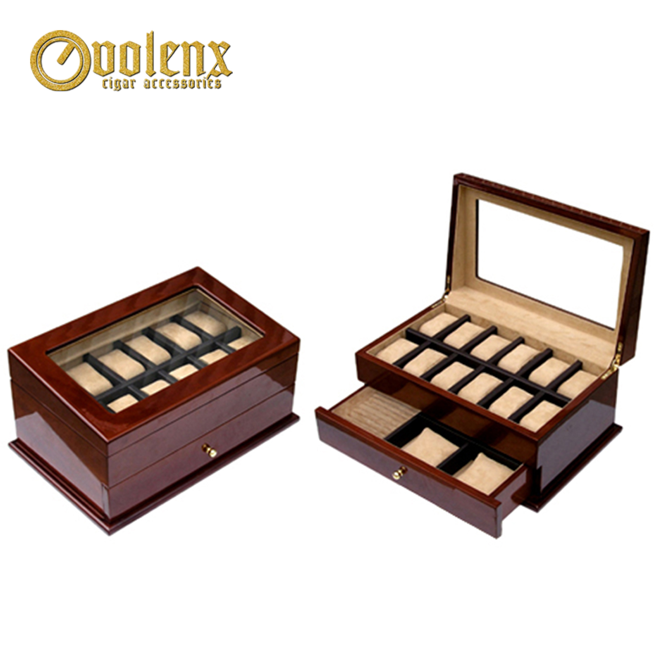 High quality customized luxury wooden watch packaging box 5