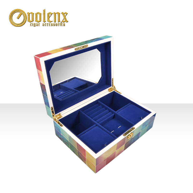Wholesale High-quality Custom Logo Wooden Jewelry Boxes Packing 7