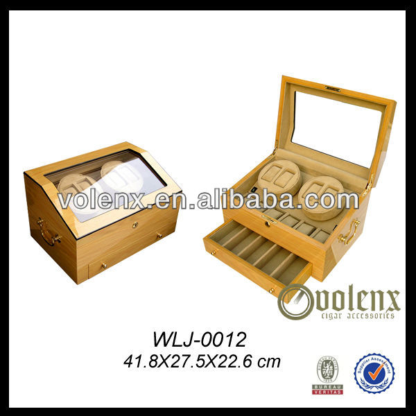 Wholesale Custom Acrylic Glass Top Wooden Watch Display Box 8