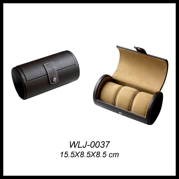 Hot Sale Round Luxury Leather Watch Packaging Box 4