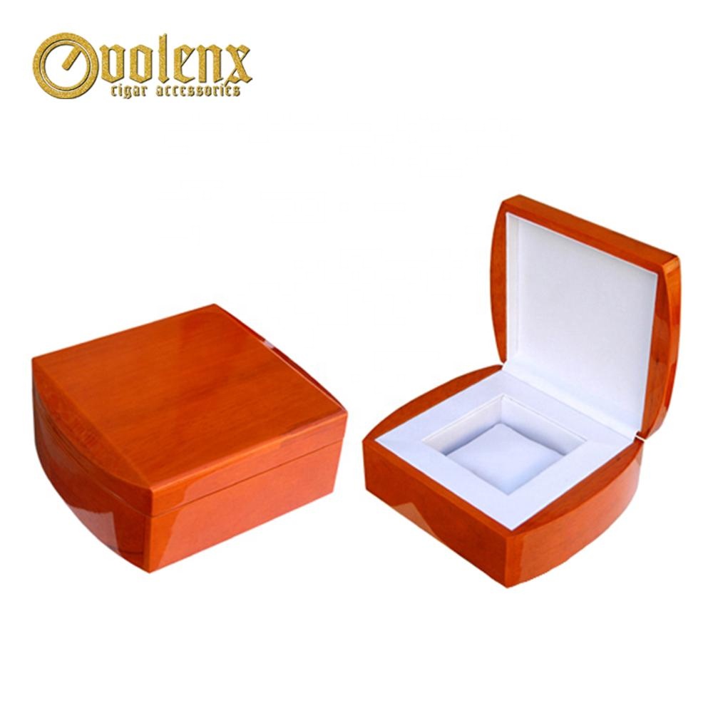 High Gloss Finish Wedding Black Small Luxury Wood Ring Box 9