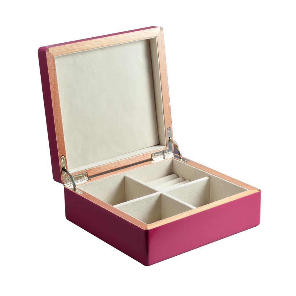 OEM luxury Jewelry box wooden custom with logo 3