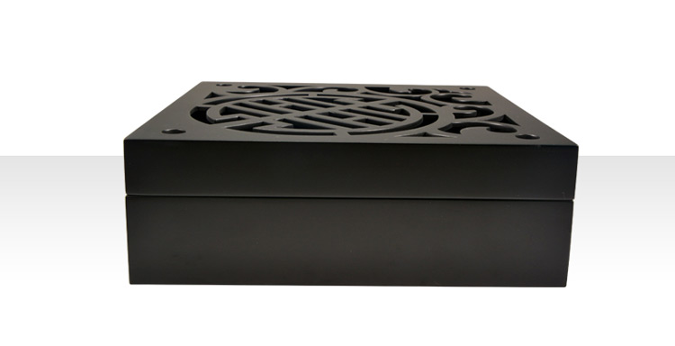 Wholesale Black Velvet Luxury Wooden Perfume Storage Box 10