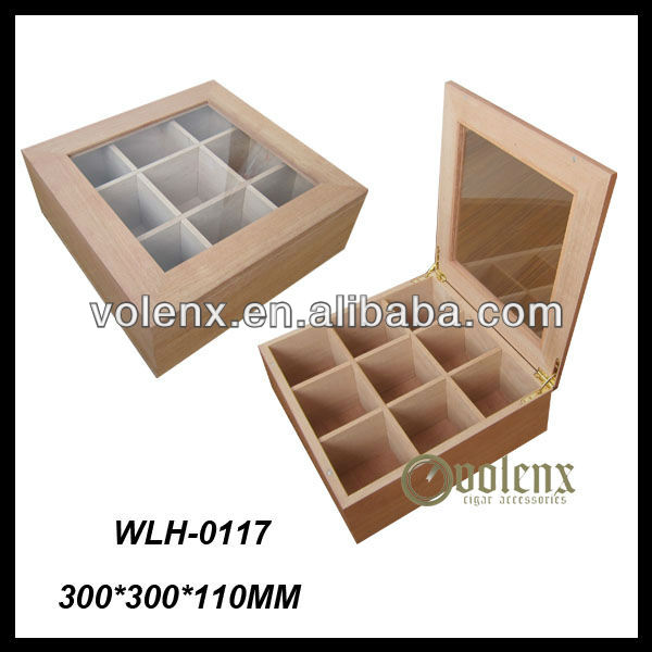 Custom handmade 2 Compartments carbord fiber wooden tea bag packing boxes 11