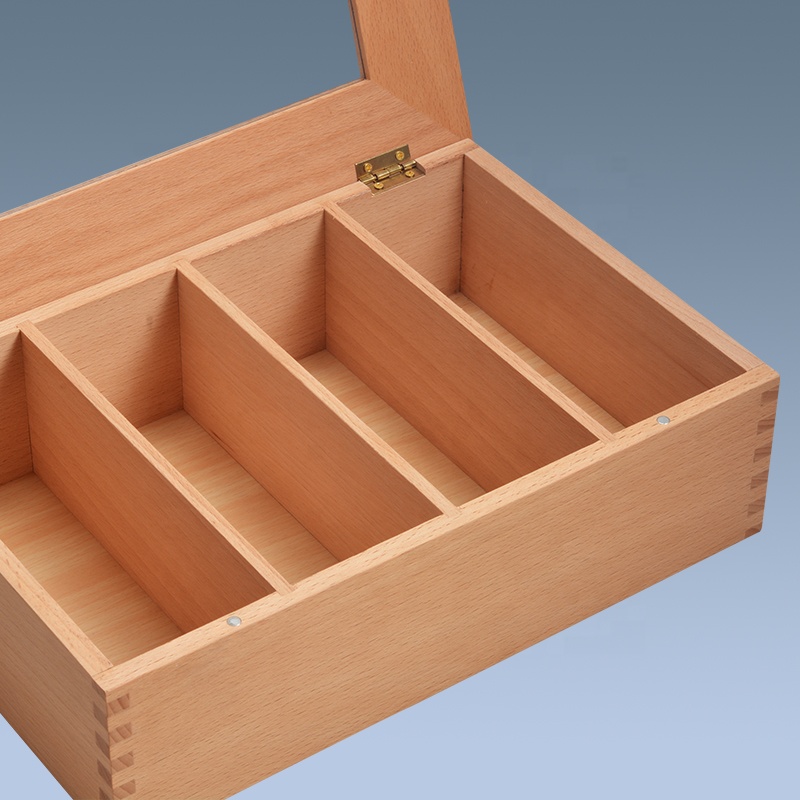 Wood Tea Box WLTA-0017-1 Details 5