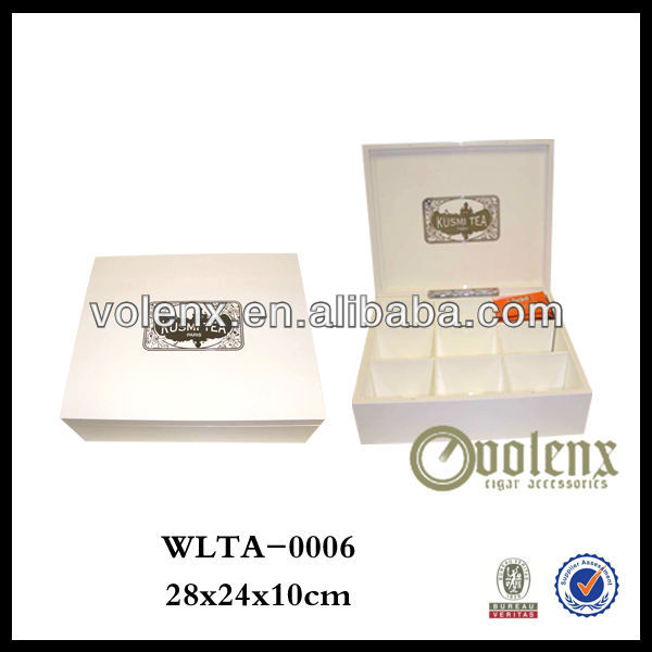 Delicate small grid storage wooden  tea gift box 7